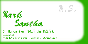 mark santha business card